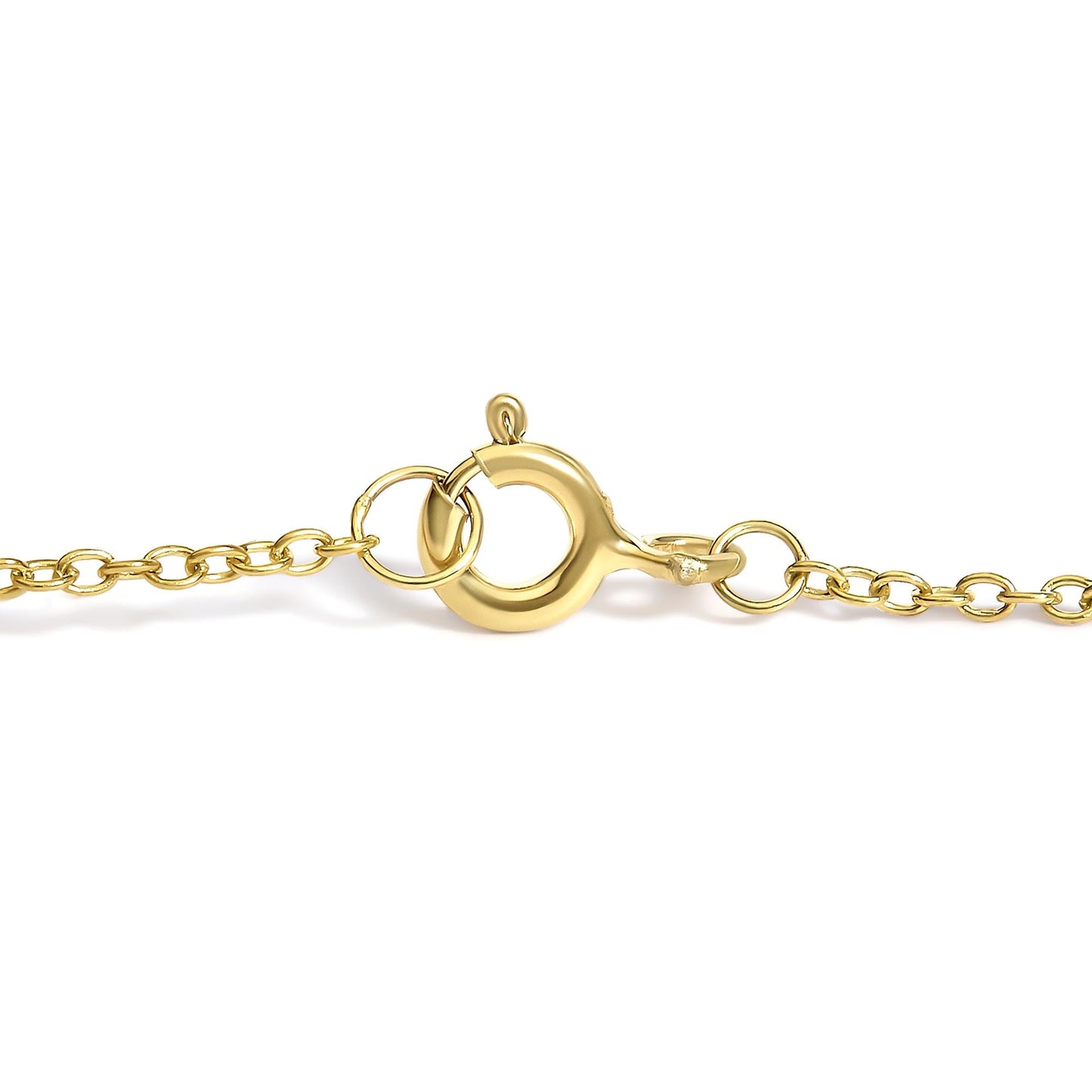 14K Yellow Gold Plated Sterling Silver 1/2 Cttw Lab Grown Diamond Rose Motif Link Bracelet-1