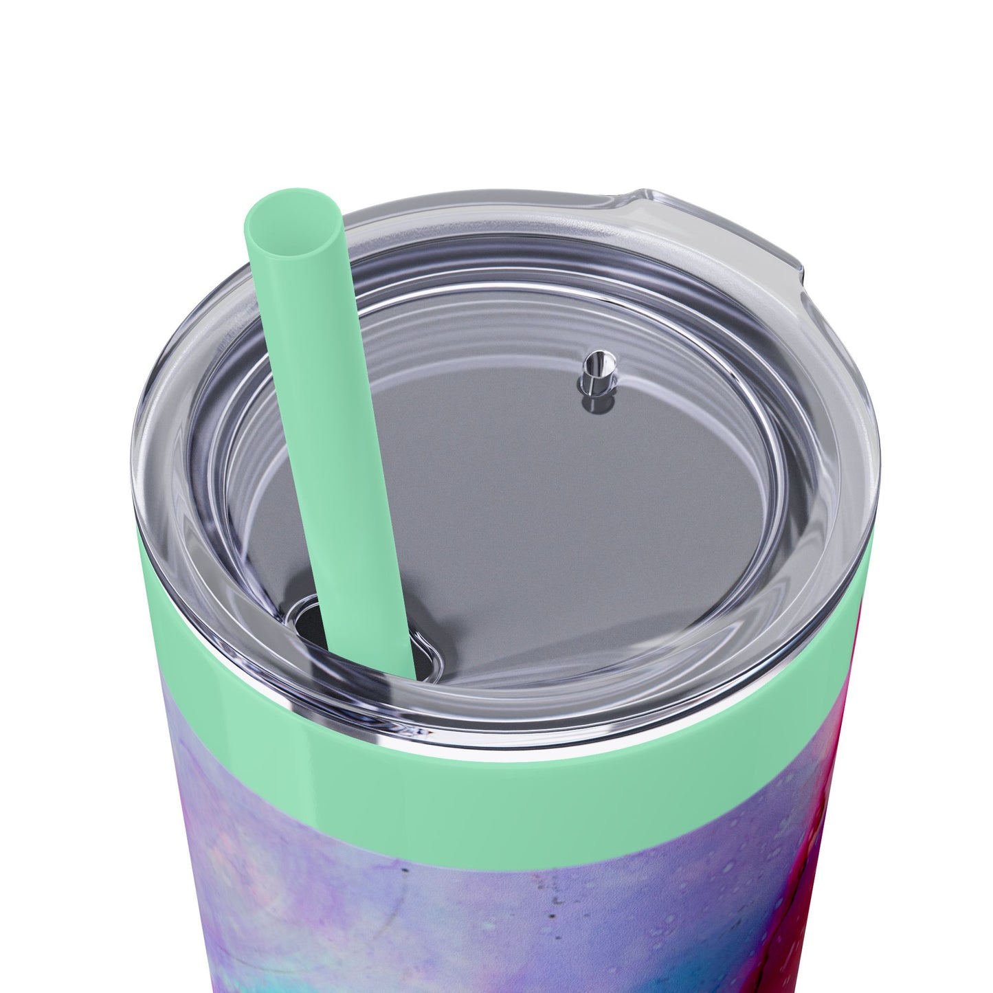 Beautiful Watercolor Splatter Skinny Tumbler with Straw - 20oz, Vibrant Colorful Drinkware for Every Occasion, Perfect Gift for Friends, Reusable Travel Mug, Water [...]