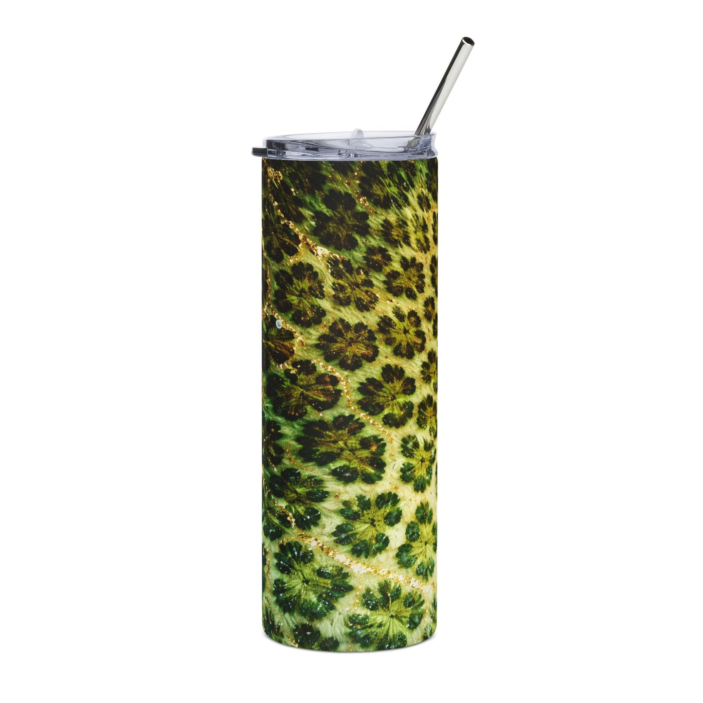 Green Leopard Moss Print Tumbler | Stainless Steel 20oz