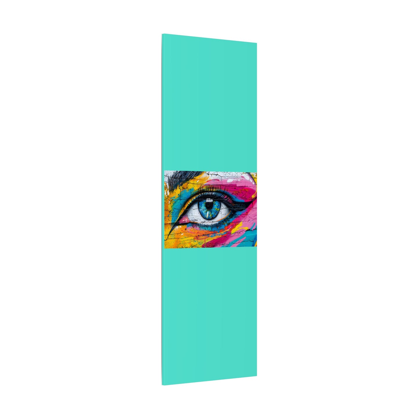 Colorful Eye Street Art Matte Canvas Print