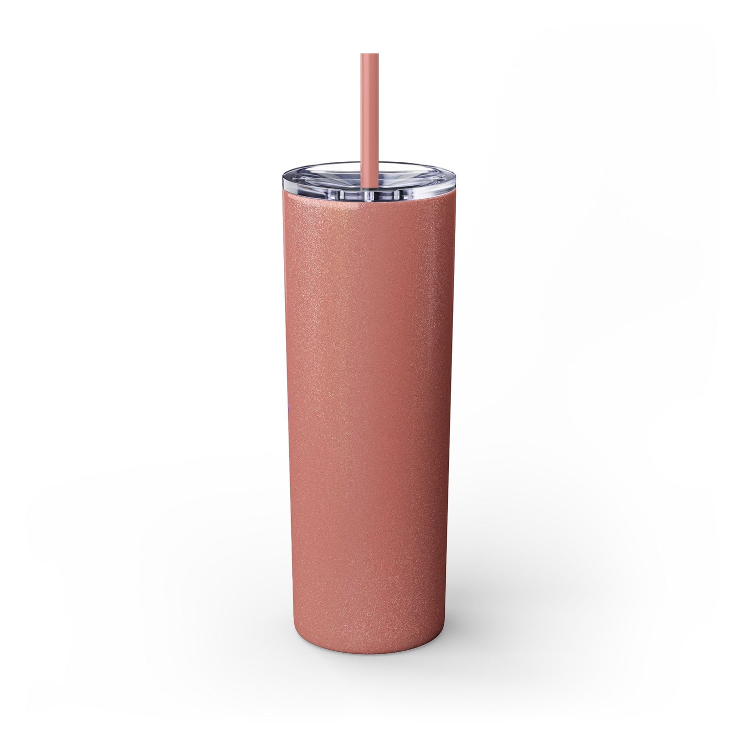 Butterfly Design Skinny Tumbler with Straw - 20oz Travel Mug
