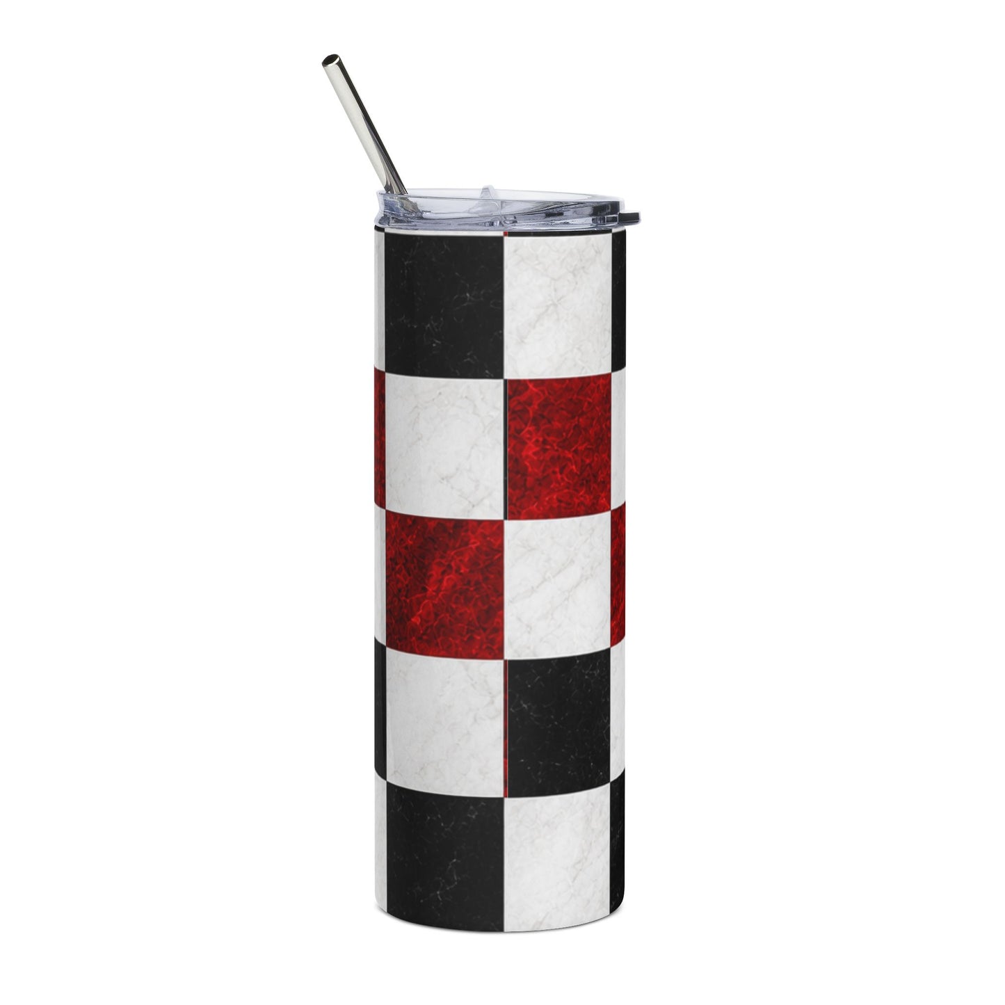 Red Glitter Chess Queen Checkmate Tumbler | Stainless Steel 20oz