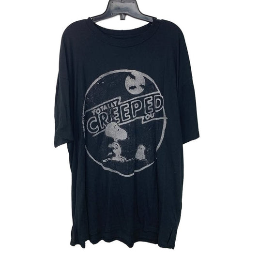 New Aerie Womens Small Peanuts Snoopy Totally Creeped Out Halloween Tee Shirt