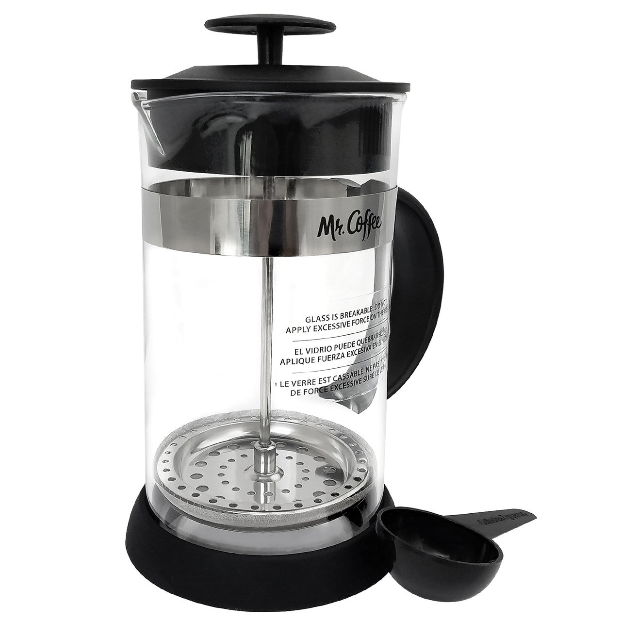 Mr. Coffee Cafe Oasis 32 Ounce Quart Glass Body French Press Coffee Maker-0