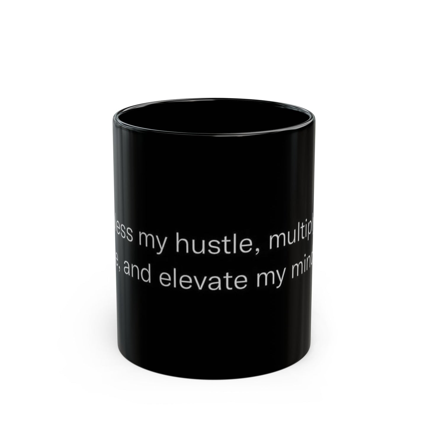 Lord Bless My Hustle Motivational Black Coffee Mug, Self-Care Gift, Office Mug, Inspirational Quote Cup, Bold Statement Drinkware, Unique Gift Idea