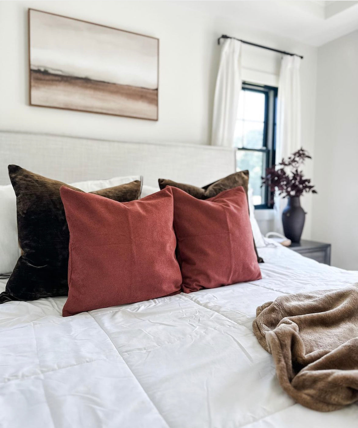 Berry Sherpa Pillow Cover-1