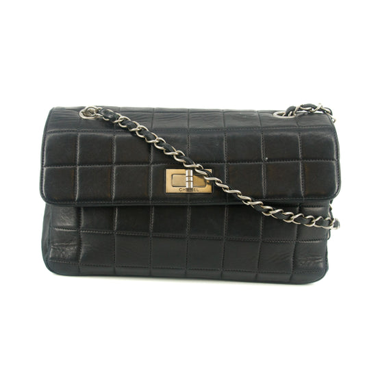 Chanel 2.55 Chocolate Bar Lambskin Shoulder Bag #6063