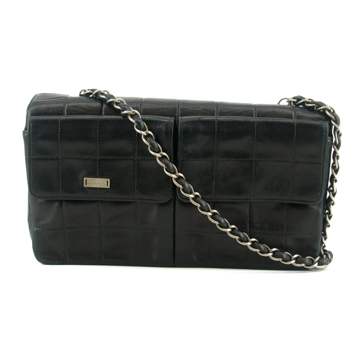 Chanel 2.55 Chocolate Bar Lambskin Shoulder Bag #6063