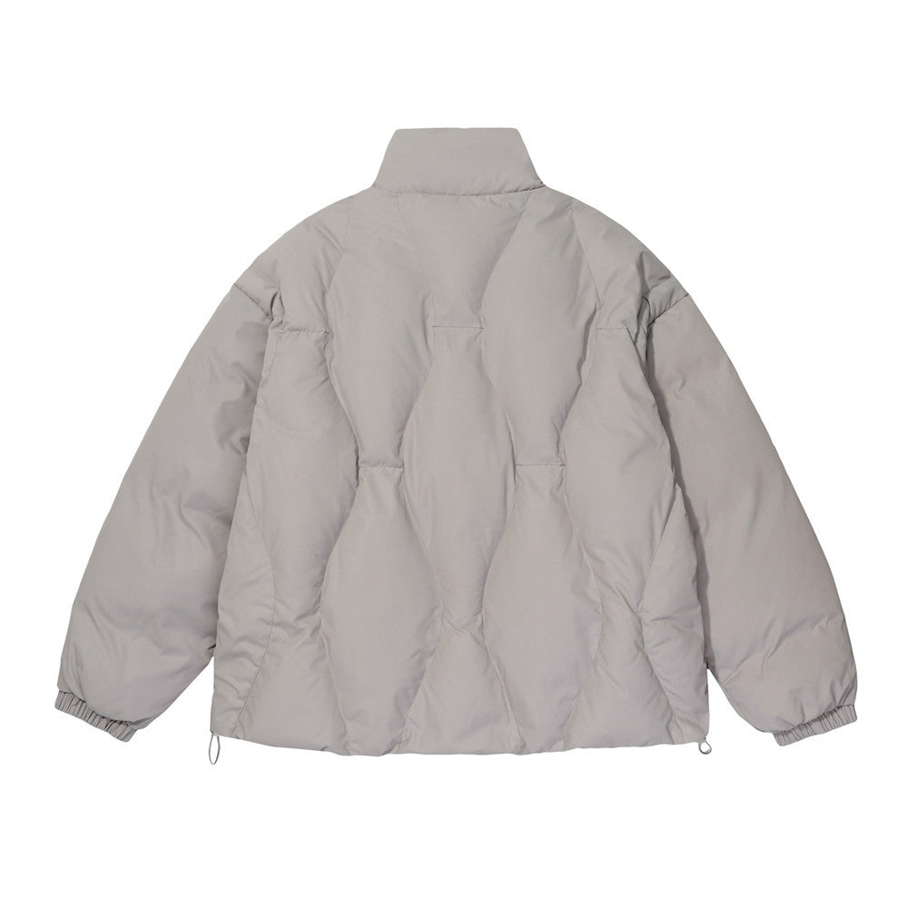Irregular button placket solid color loose cotton jacket