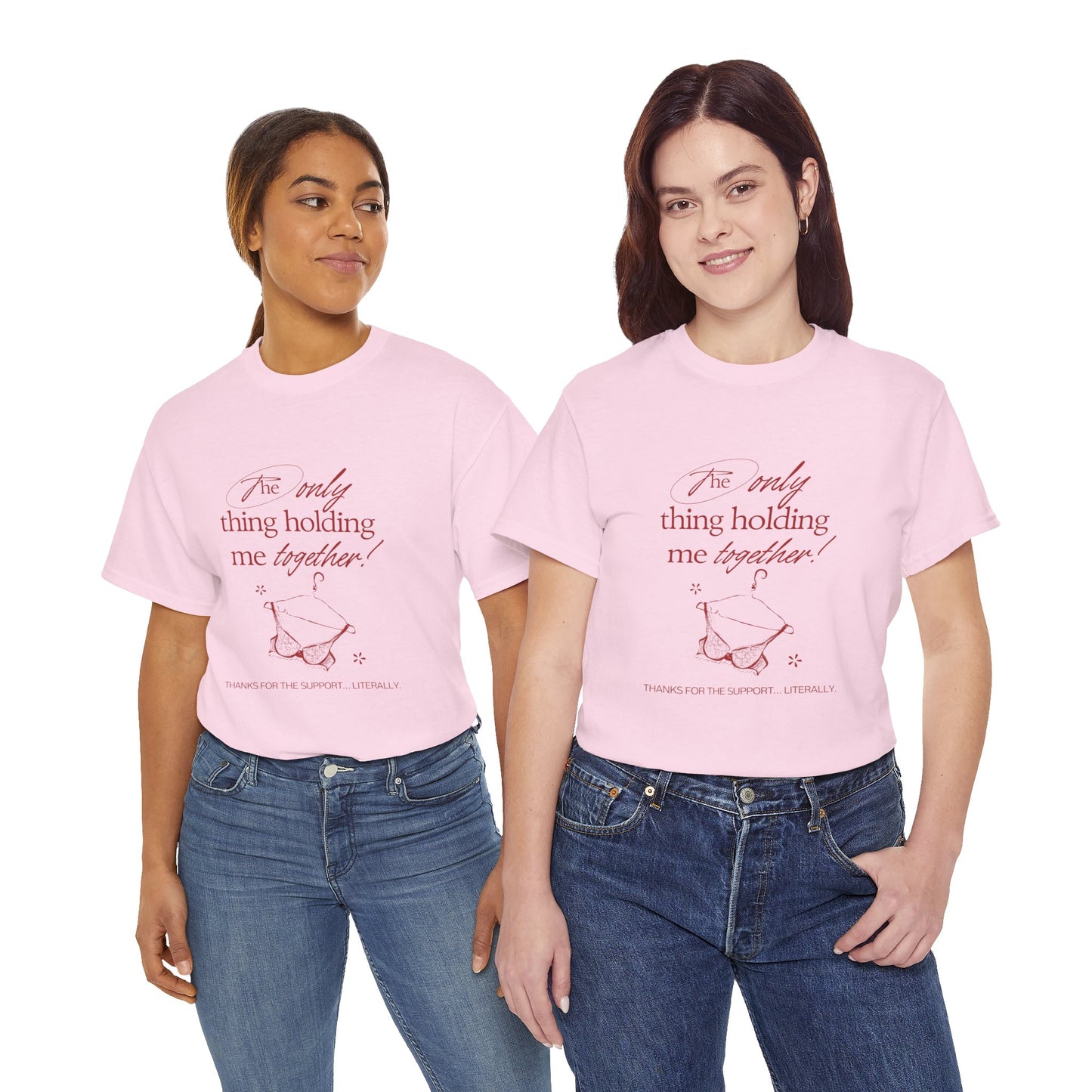 "Holding It Together" Unisex Heavy Cotton Tee: Funny Gift for Friends, Family, Self-Care, Casual Wear, Humor Shirts, Gift for Her