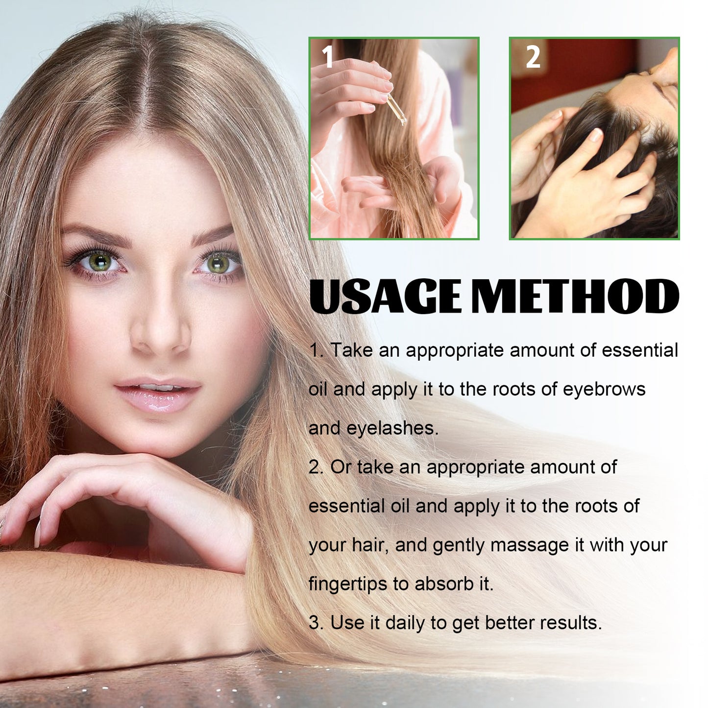 Castor Oil Dense Hair Solution, Moisturizes And Protects Hair Loss Dense And Black Hair Castor Oil Hair Care Essential Oil