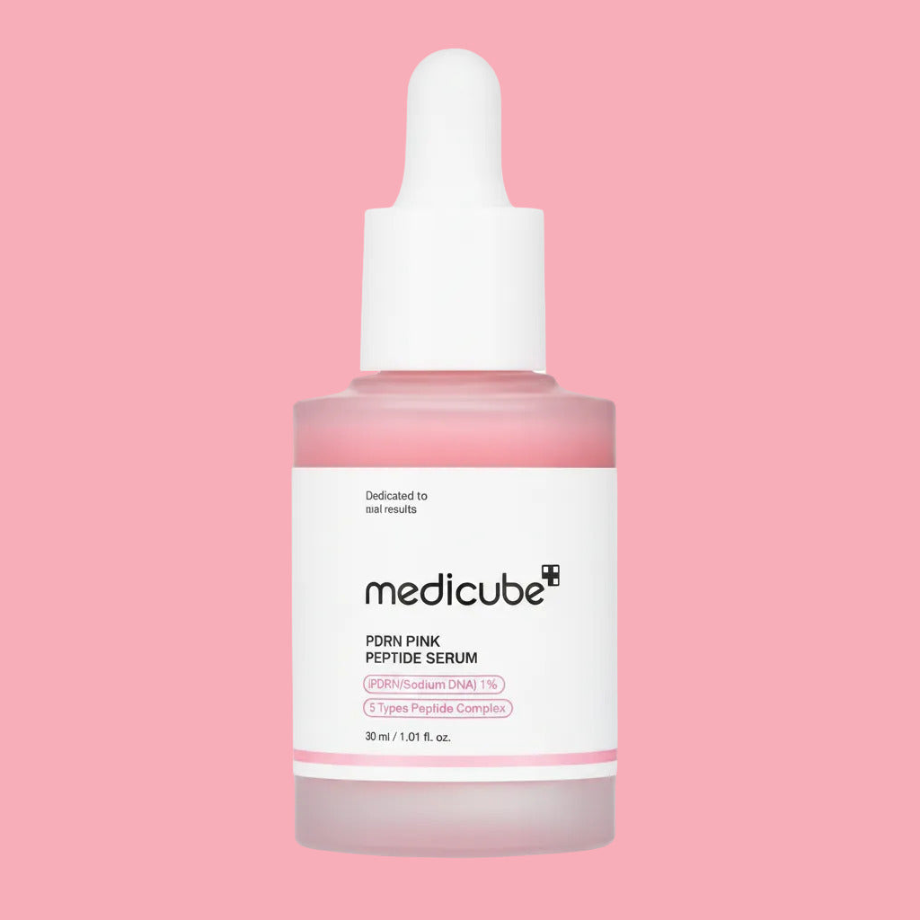 Medicube [NEW] PDRN Pink Peptide Brightening Glow Serum 30ml - Collagen Hydrating & Firming Essence for Radiant Skin | Moisturizing Anti Dullness Facial Serum