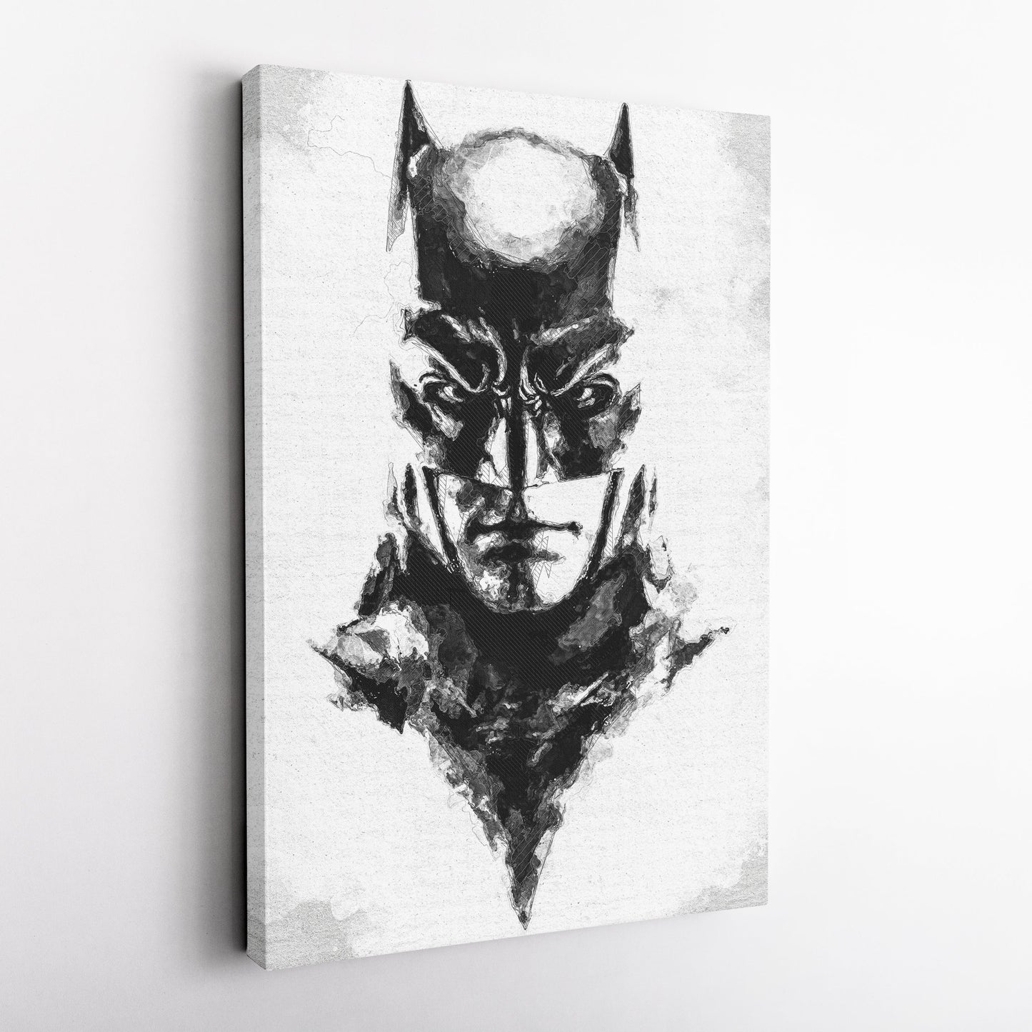 Batman Face Canvas – DC Comics Wall Art Gift for Superhero Fans and Man Cave Decor