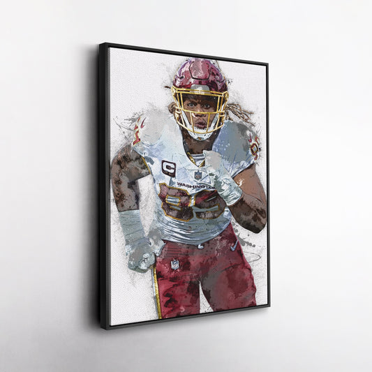 Chase Young Canvas Art – Washington Commanders Wall Decor