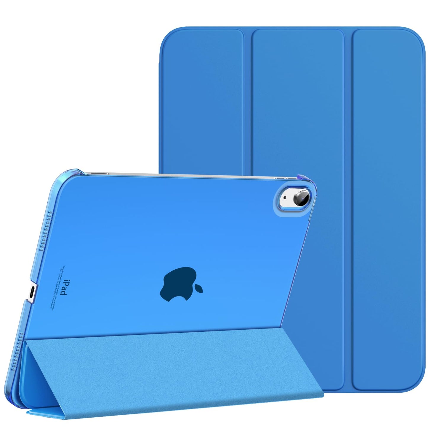 MoKo for iPad (A16) 11th Generation Case 11 Inch 2025, iPad 10th Generation Case 10.9 Inch 2022, Slim Stand Hard PC Translucent Back Shell Smart Cover, Support Touch ID, Auto Wake/Sleep, Navy Blue