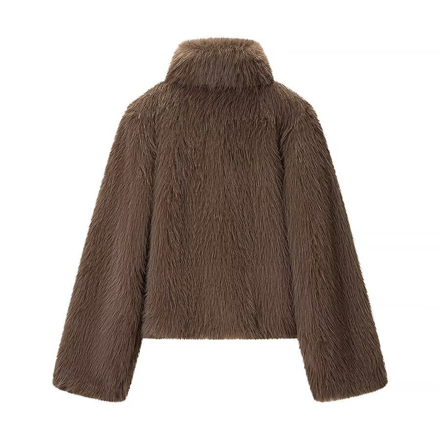 Fashionable Cozy Faux Fur Coat for Women - Casual Versatile Classic Style