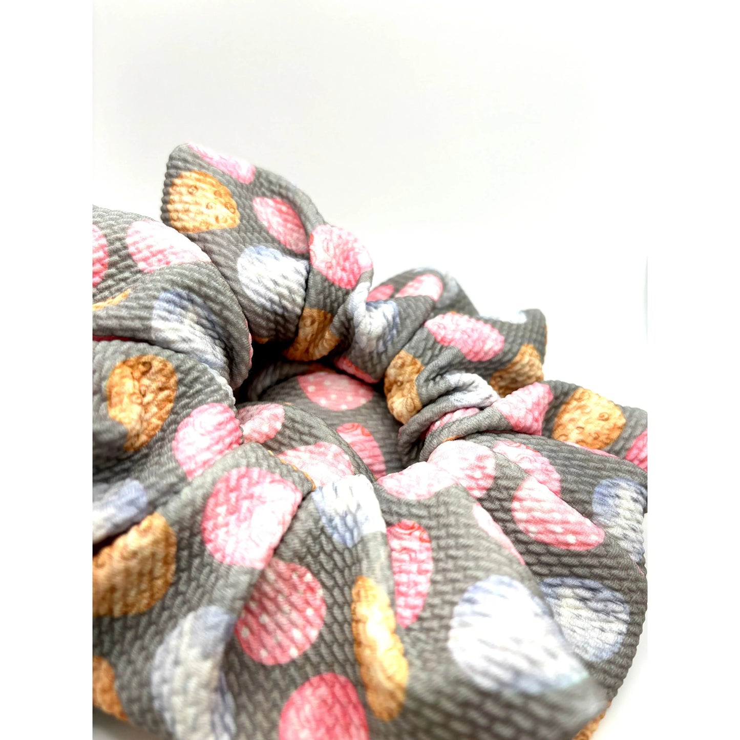 Grey Easter Egg Bullet Scrunchie