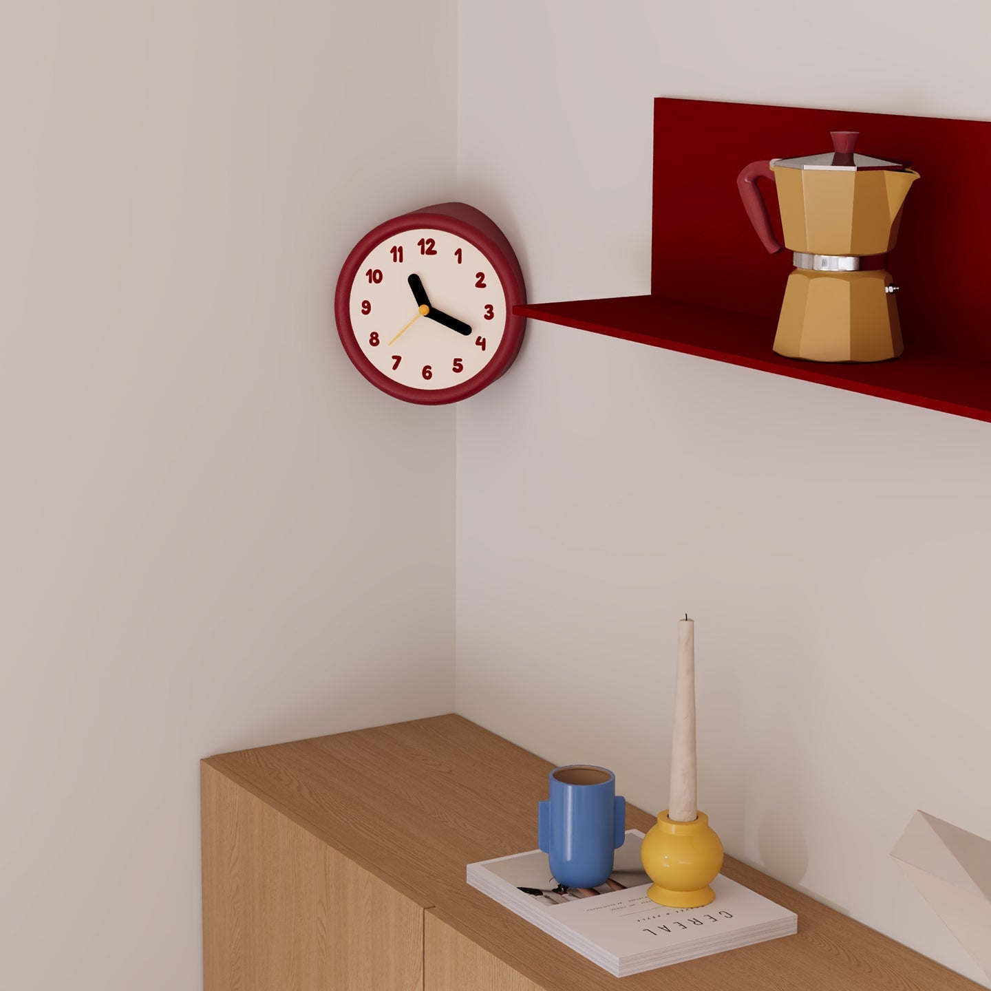 Red Corner Time Clock-1