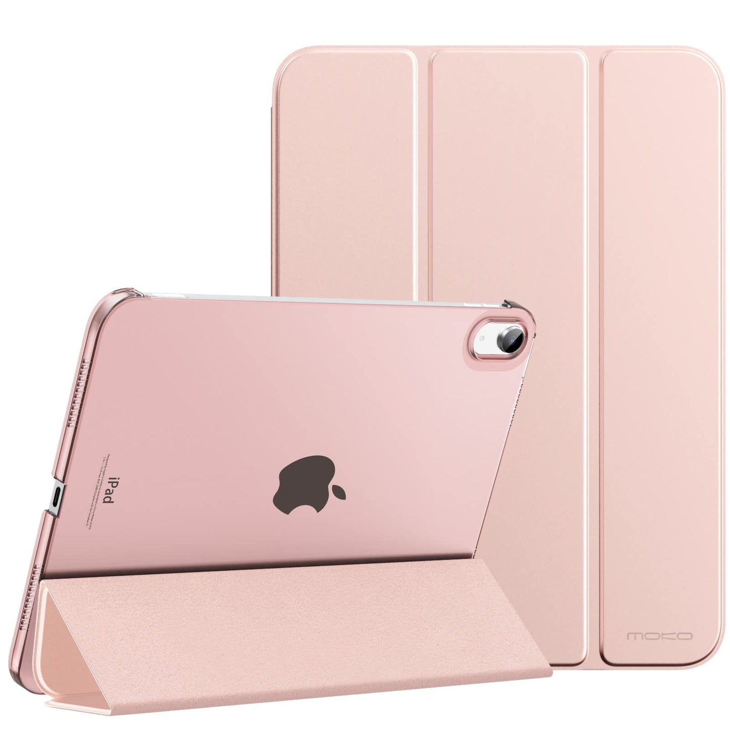 MoKo for iPad (A16) 11th Generation Case 11 Inch 2025, iPad 10th Generation Case 10.9 Inch 2022, Slim Stand Hard PC Translucent Back Shell Smart Cover, Support Touch ID, Auto Wake/Sleep, Navy Blue
