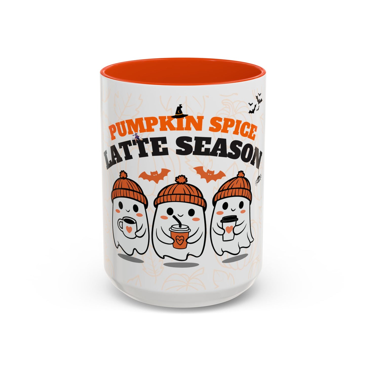 Colorful Pumpkin Spice Ghost Mugs | Cute Fall Coffee Cups, Halloween Gift, Seasonal Drinkware, Cozy Vibe, Latte Lovers