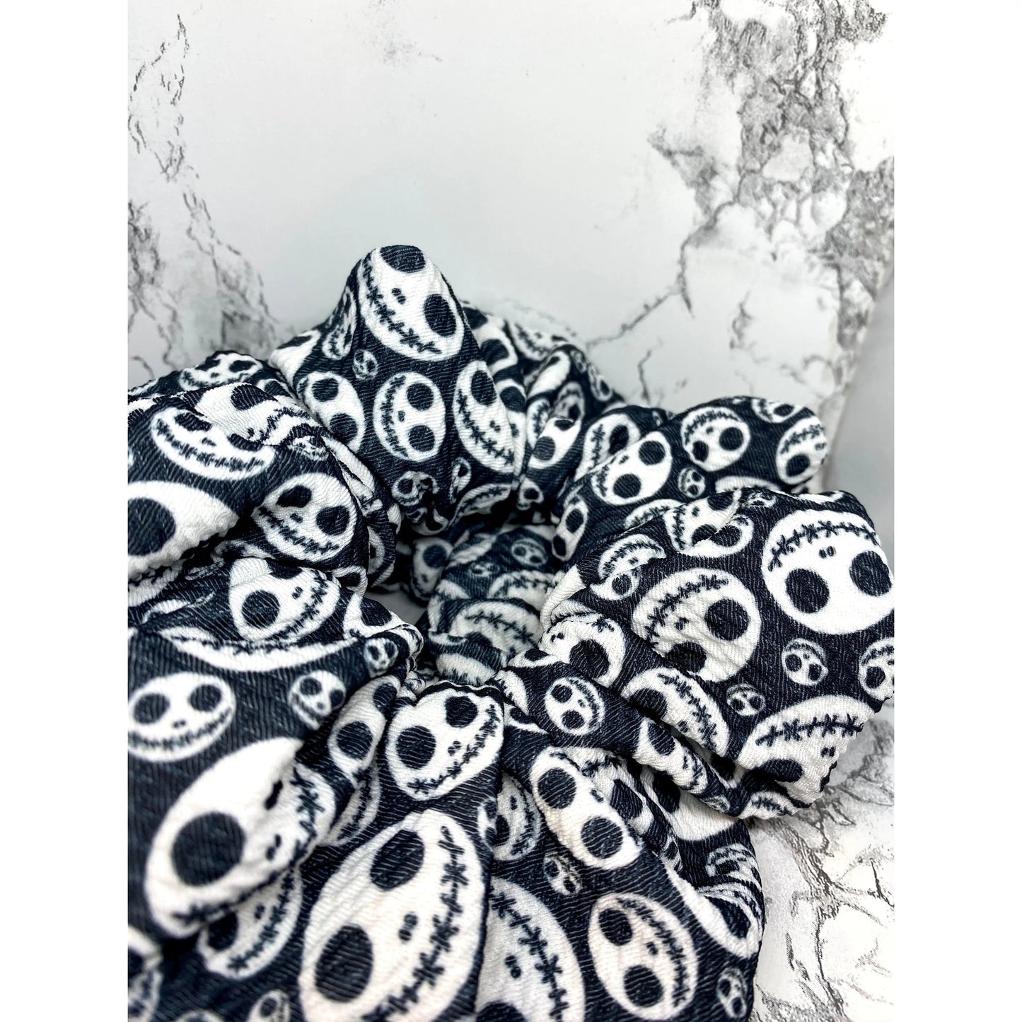 Jack Face Halloween Bullet Scrunchie
