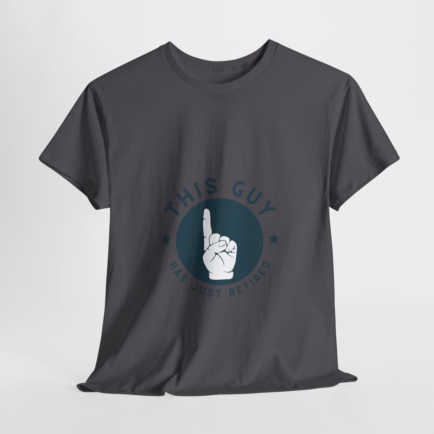 This Guy Has Just Retired Retirement Celebration Unisex Heavy Cotton Tee | Funny Gift for Retirees, Casual Wear, Retirement Party, Humor Shirt, Comfy Gift Idea