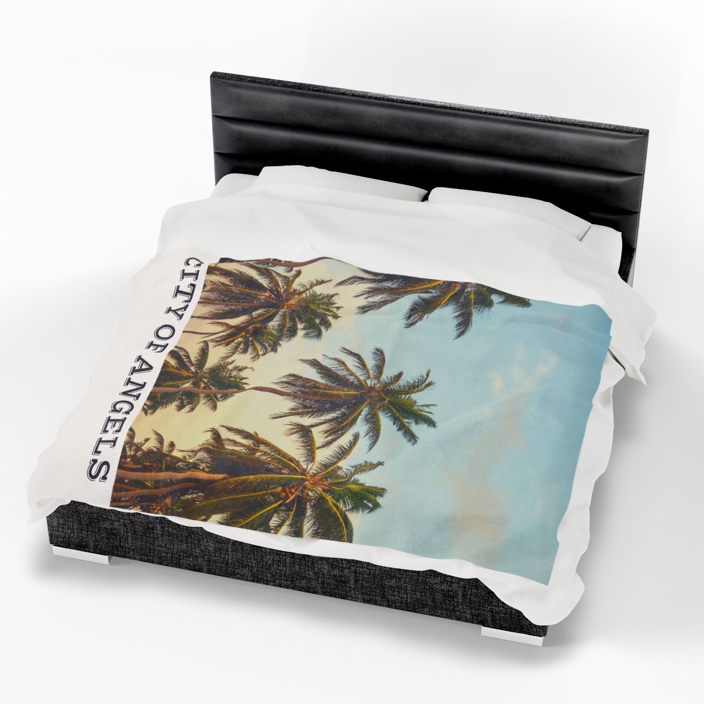 Cozy City of Angels Velveteen Plush Blanket, Soft Throw for Home, Beach Blanket, Travel Companion, Gift for Friends