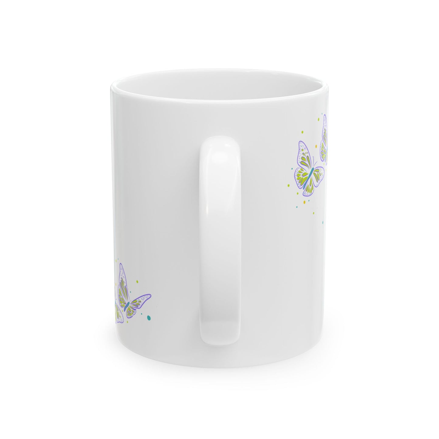 Butterfly Kisses Ceramic Mug | Butterfly Lover Gift, Cute Tea Cup, Nature Decor, Butterfly Enthusiast, Mother's Day Gift, Eco-Friendly