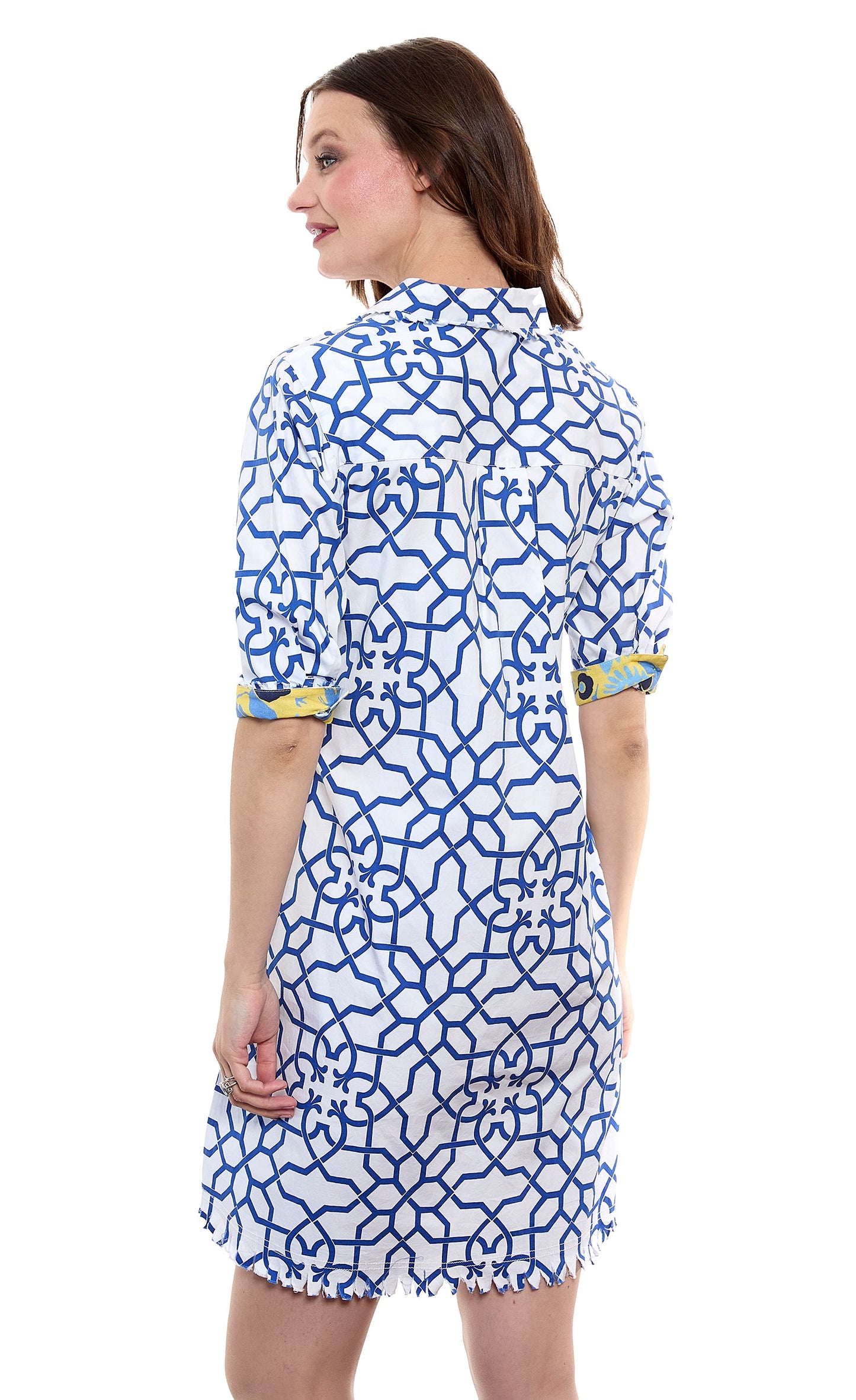 Chatham Navy White Geo Print