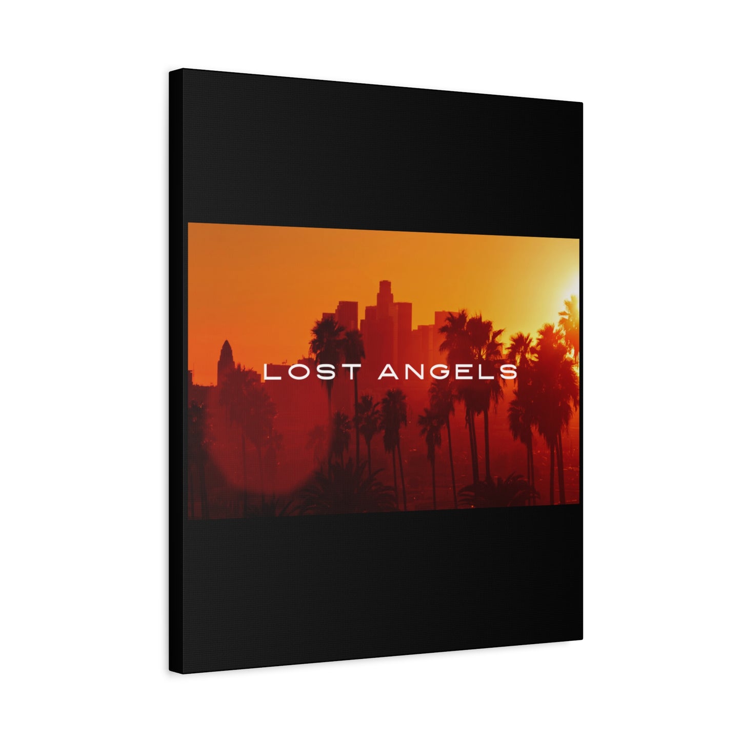 Lost Angels Wall Art Canvas | Sunset Cityscape Print, Home Decor, Gift for Art Lovers, Modern Living Room, California Vibe