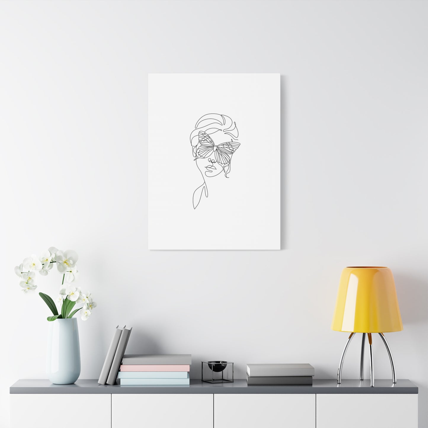 Minimalist Butterfly Canvas Art, Modern Home Decor, Gift for Nature Lovers, Wall Art for Women, Inspirational Wall Art