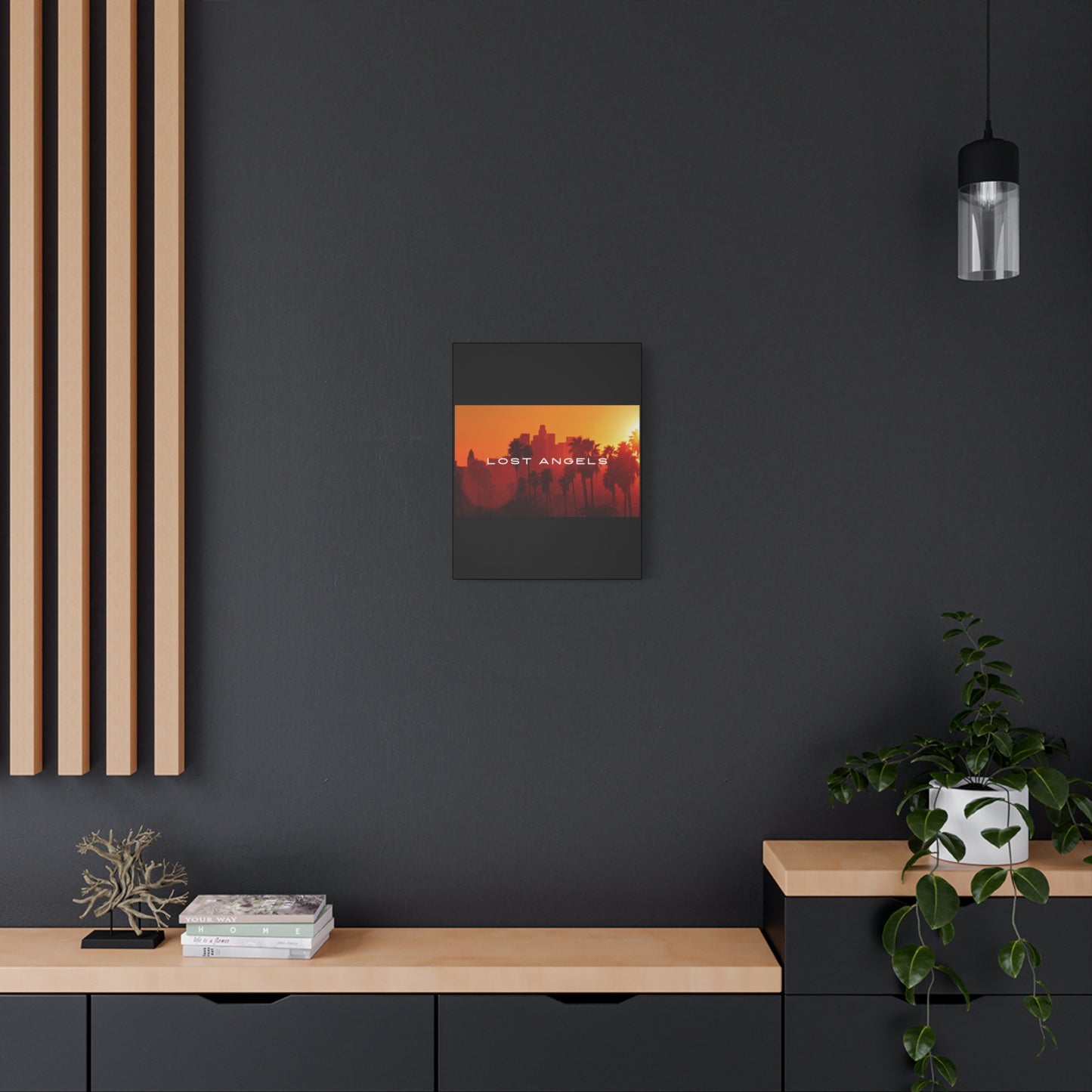 Lost Angels Wall Art Canvas | Sunset Cityscape Print, Home Decor, Gift for Art Lovers, Modern Living Room, California Vibe
