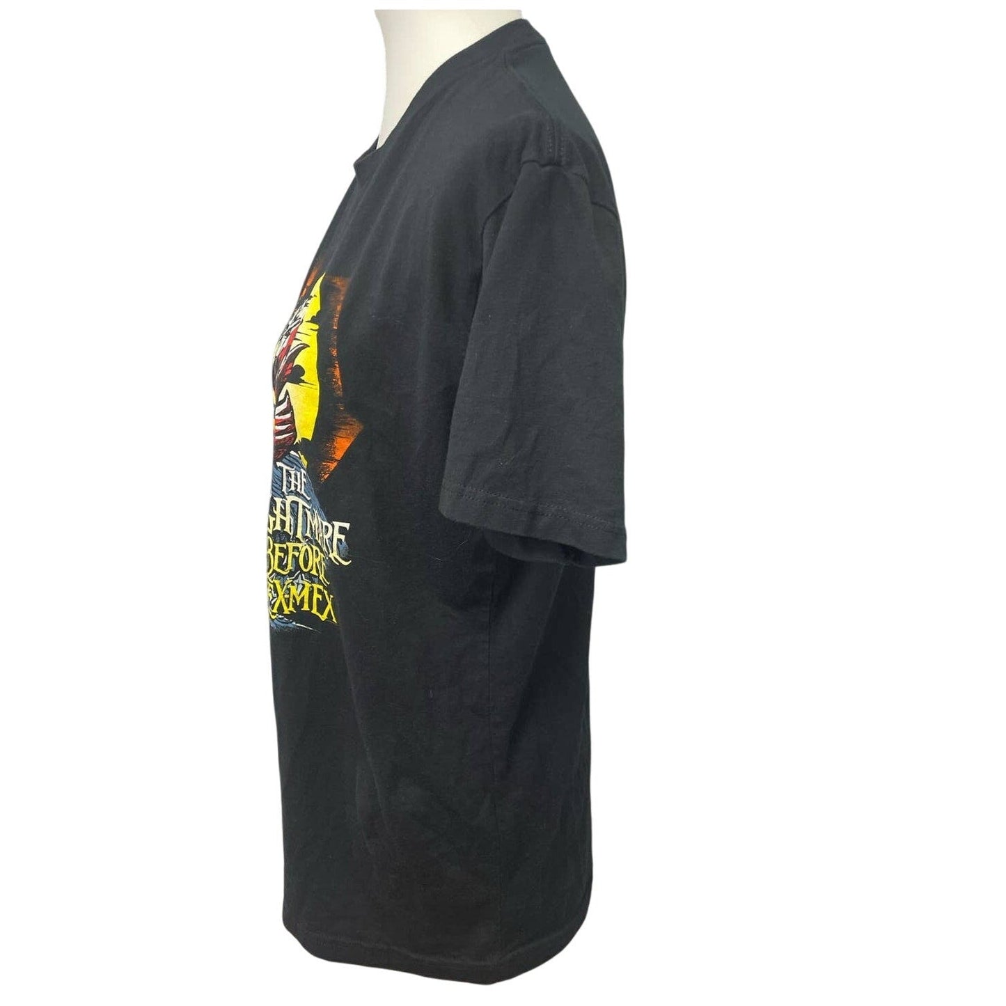 Chuy's Womens Medium The Nightmare Before TexMex Short Sleeve Crew Neck Tee