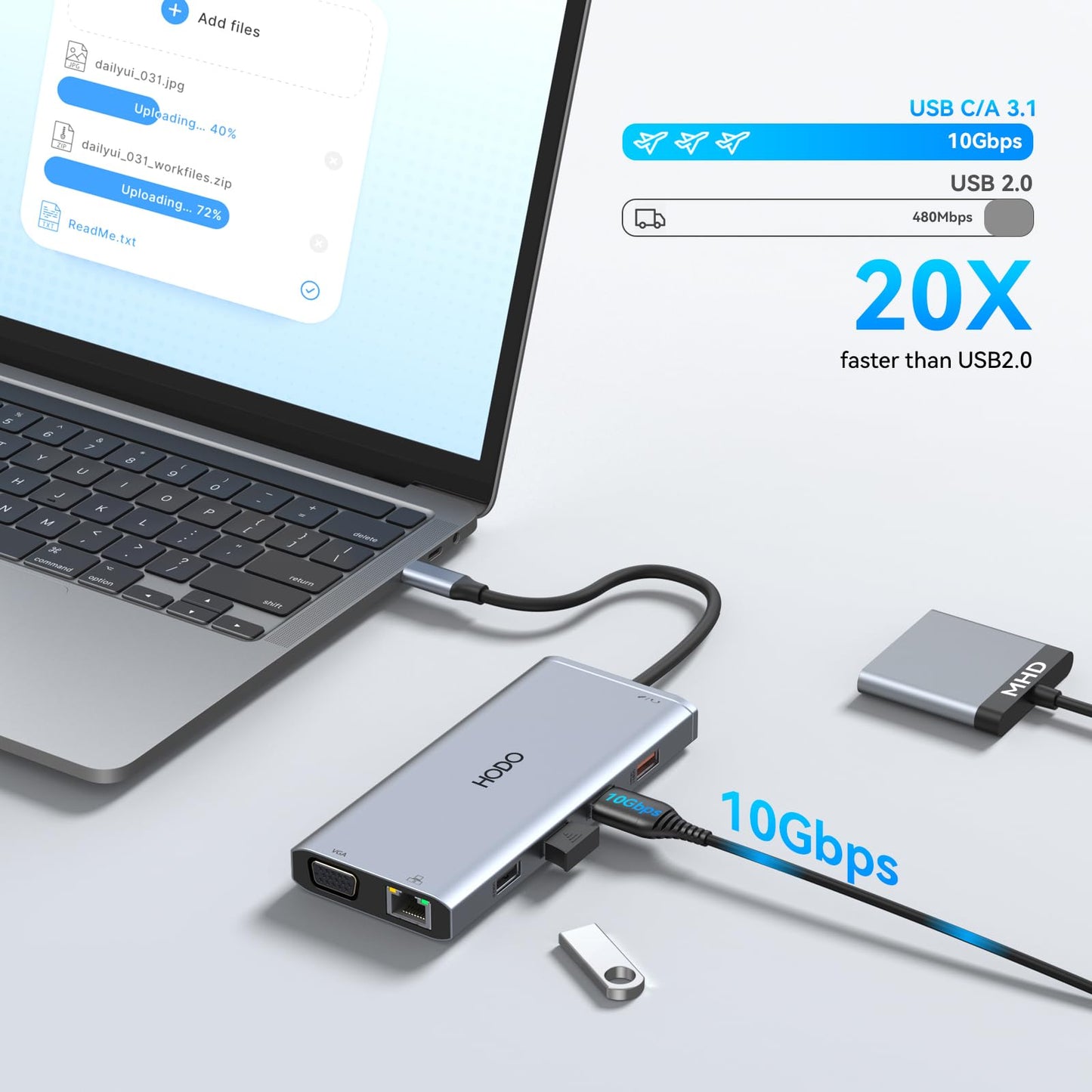 USB C Docking Station Dual Monitor Adapter for Dell HP, Laptop Docking Station 3 Monitors Quad Display USB C Hub Dongle to 4K HDMI+DP+VGA,3 USB2.0,100W PD,8 in 1 Thunderbolt Dock for Lenovo,Surface
