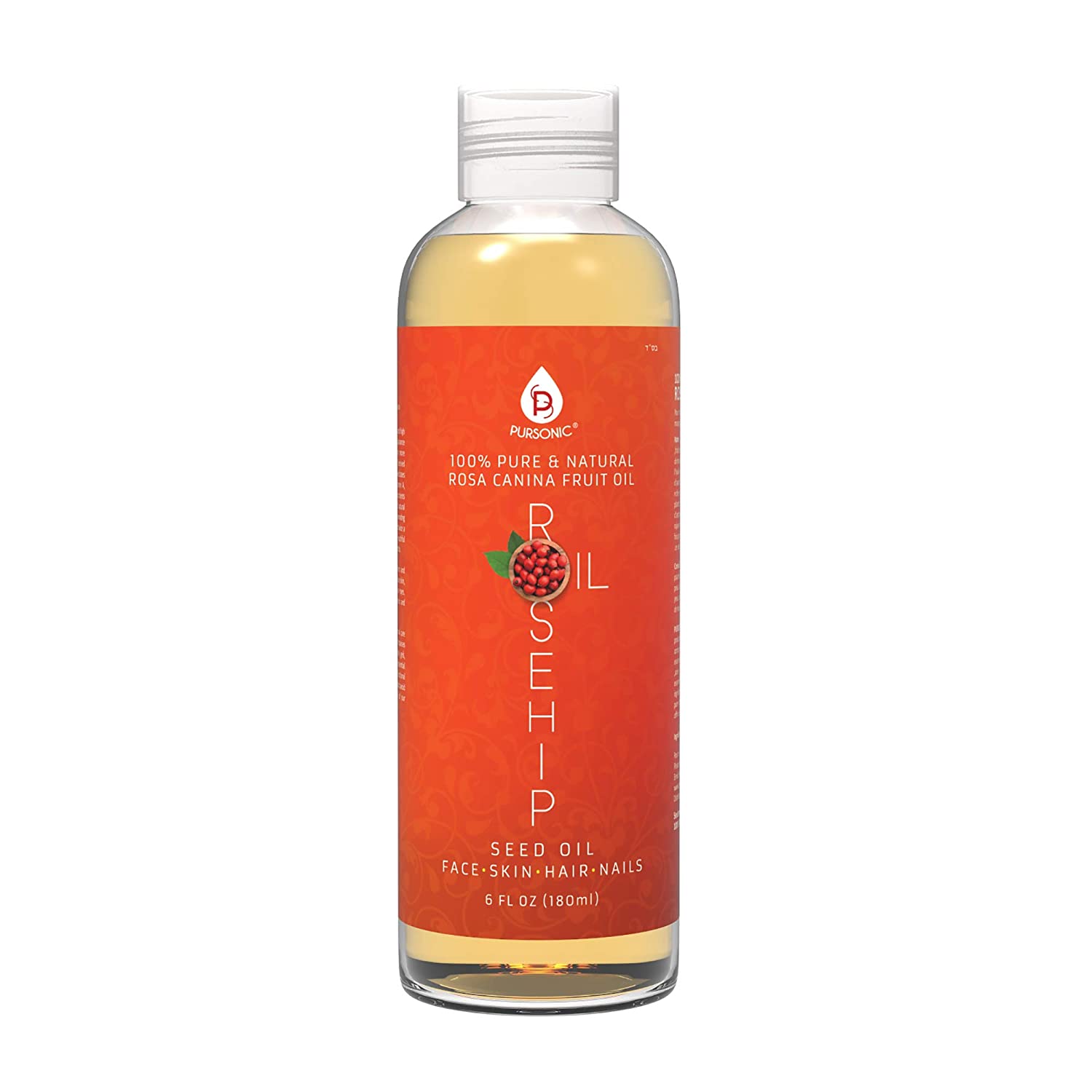 100% Pure & Natural Cold Pressed Premium Rosehip Seed Oil 6 Oz-0