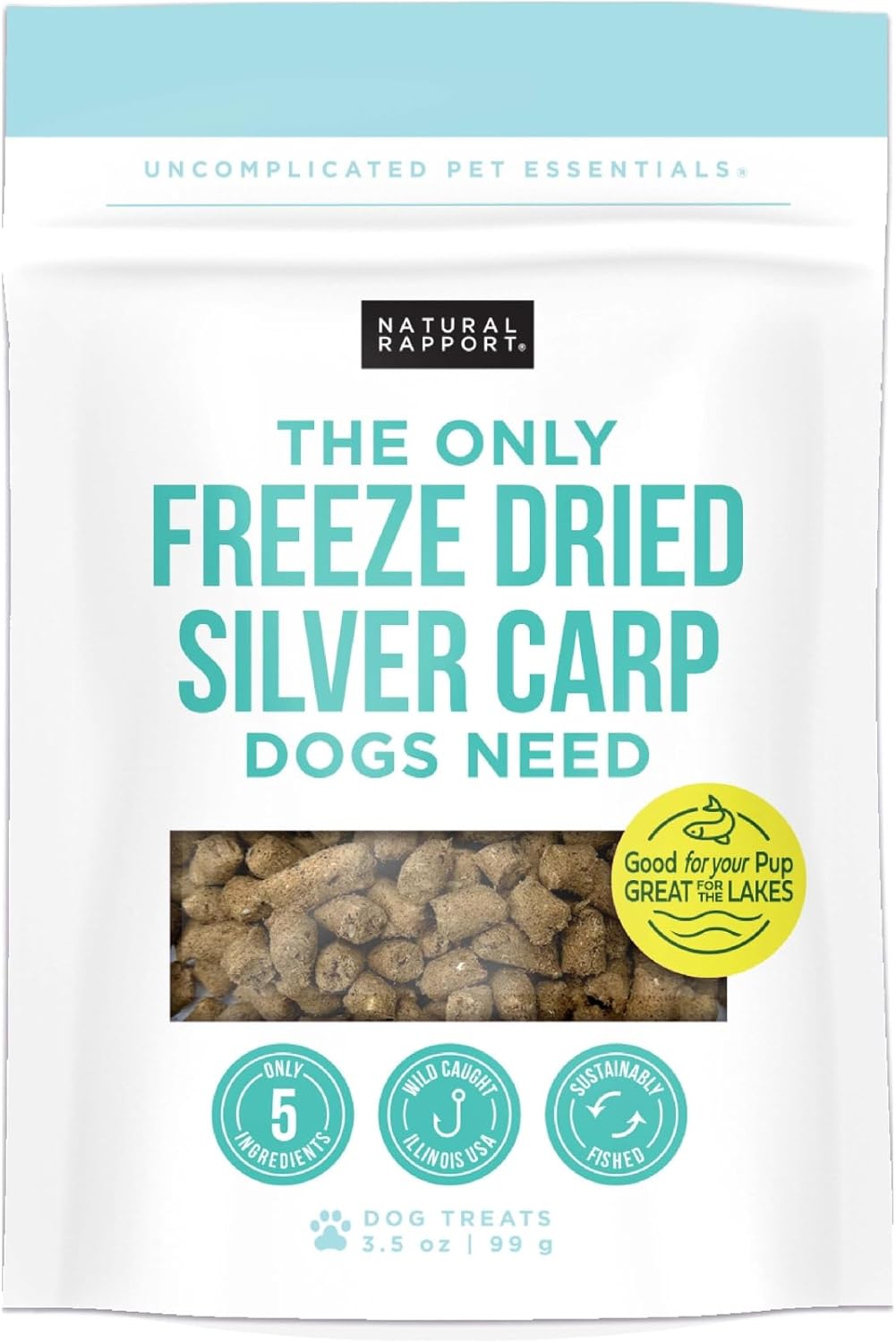Natural Rapport The Only Freeze Dried Silver Carp Dogs Need (3.5oz)