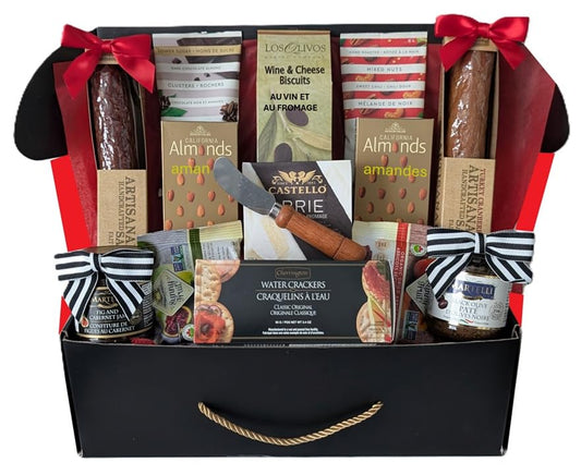 Carnivore – Deluxe Charcuterie and Cheese Gift Basket – Mixed Meats and Cheeses – Gift set - Canadian Distribution - Ships Free Within Canada on Orders Above CAD $199-0