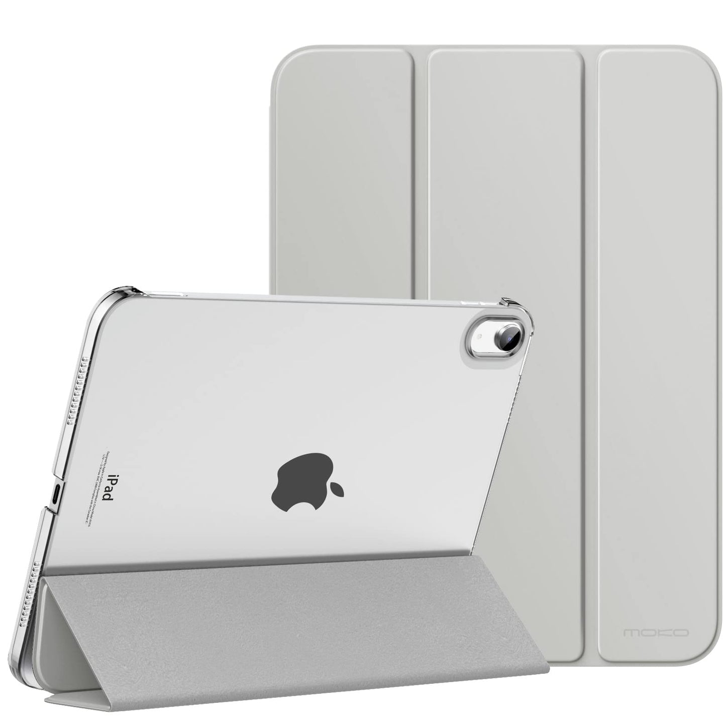 MoKo for iPad (A16) 11th Generation Case 11 Inch 2025, iPad 10th Generation Case 10.9 Inch 2022, Slim Stand Hard PC Translucent Back Shell Smart Cover, Support Touch ID, Auto Wake/Sleep, Navy Blue