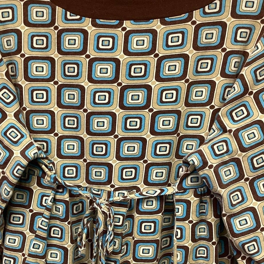 Disorderly Kids Girls Size 18 1/2 Long Sleeve Cotton Blend Geometric Shape Dress