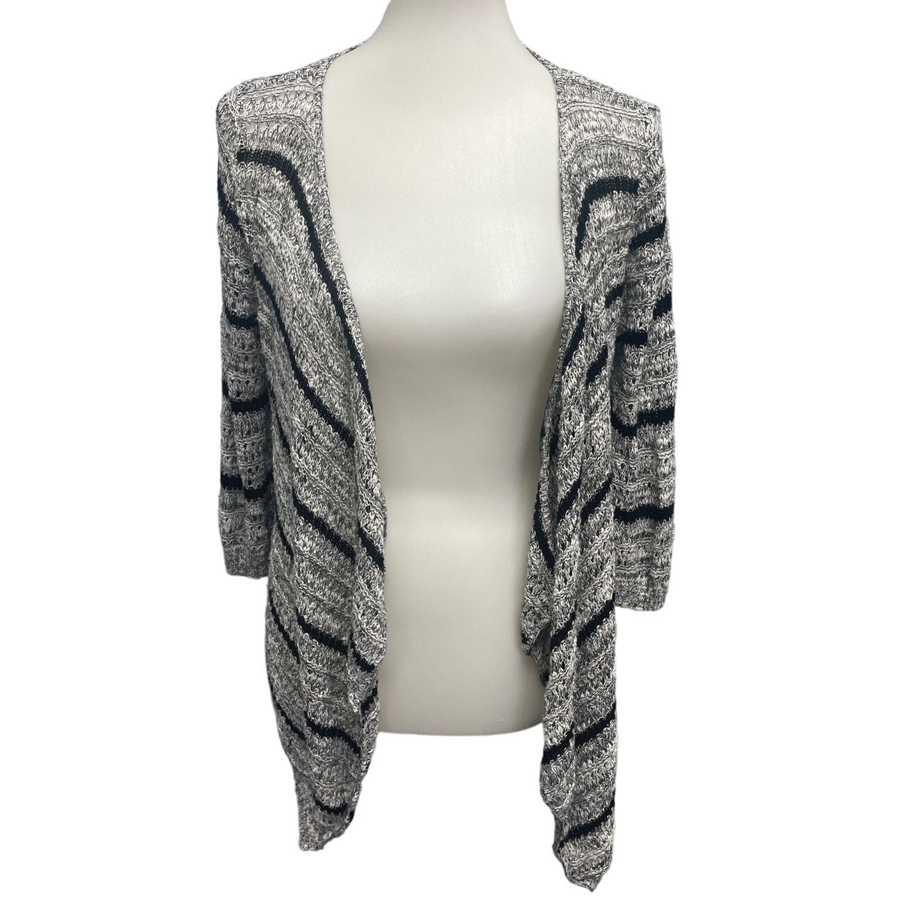 Mossimo Supply Co Womens Large PolyCotton Open Cardigan Loose Weave Sweater