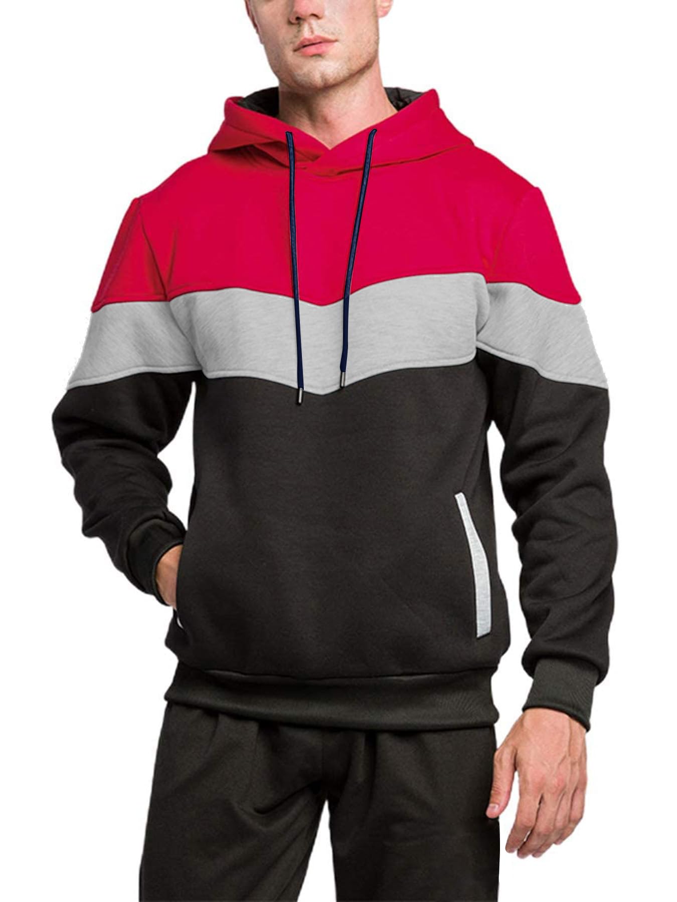Riskrole Men's Hoodie Tracksuit 2 Pieces Set Athletic Casual Hooded Sweatshirt and Joggers Set Sweatsuit Outfits