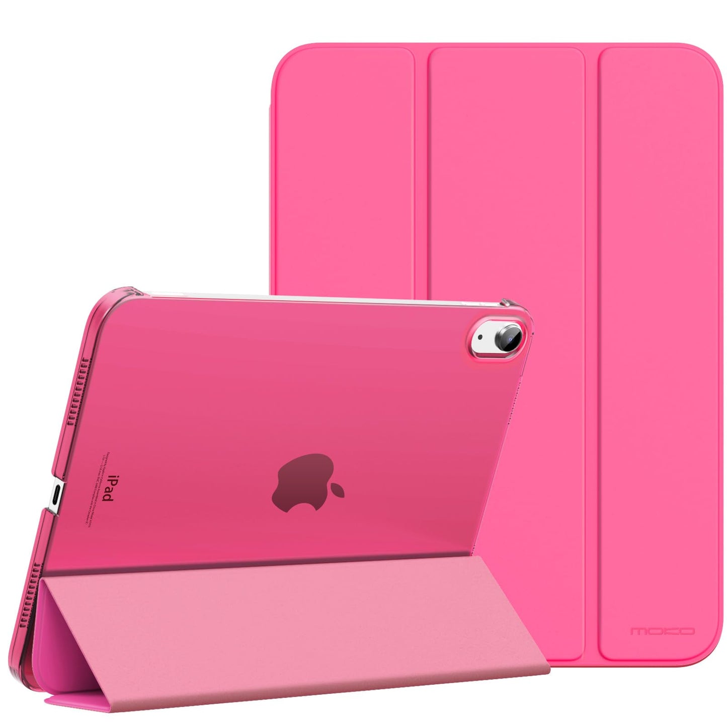 MoKo for iPad (A16) 11th Generation Case 11 Inch 2025, iPad 10th Generation Case 10.9 Inch 2022, Slim Stand Hard PC Translucent Back Shell Smart Cover, Support Touch ID, Auto Wake/Sleep, Navy Blue