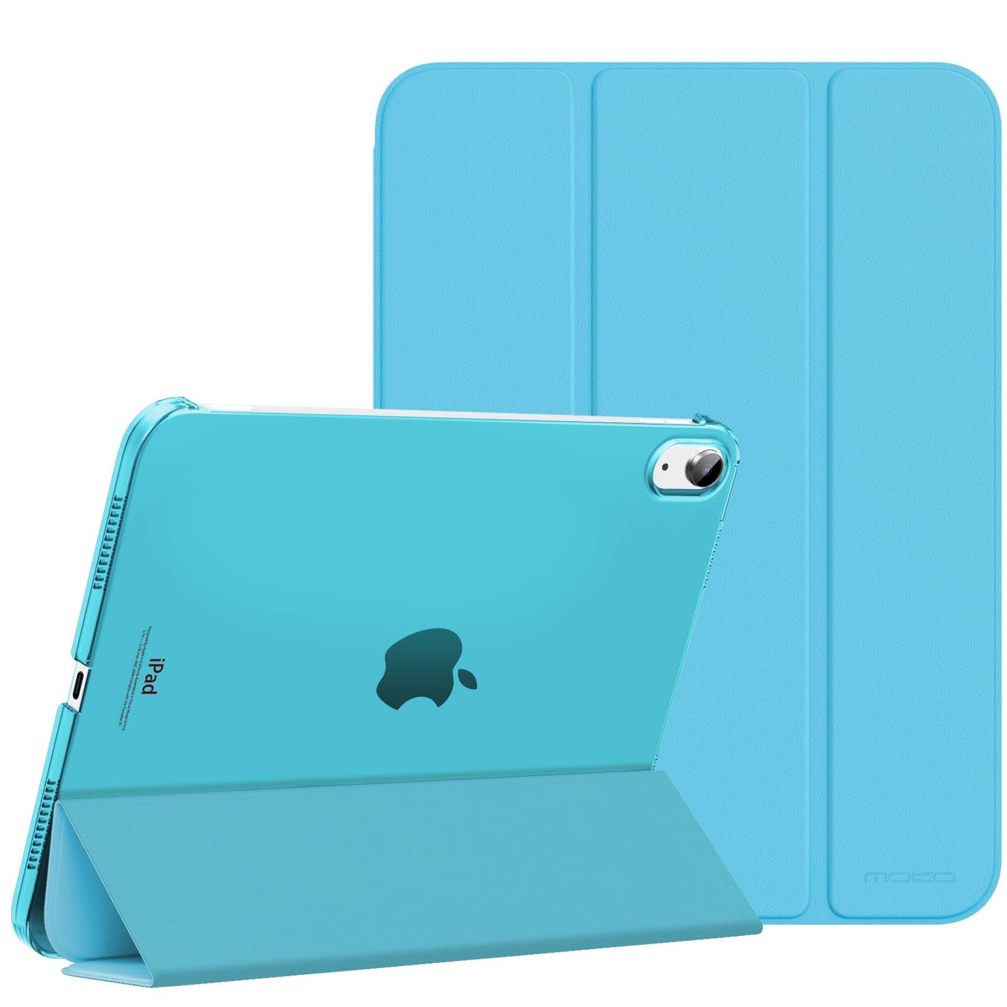 MoKo for iPad (A16) 11th Generation Case 11 Inch 2025, iPad 10th Generation Case 10.9 Inch 2022, Slim Stand Hard PC Translucent Back Shell Smart Cover, Support Touch ID, Auto Wake/Sleep, Navy Blue
