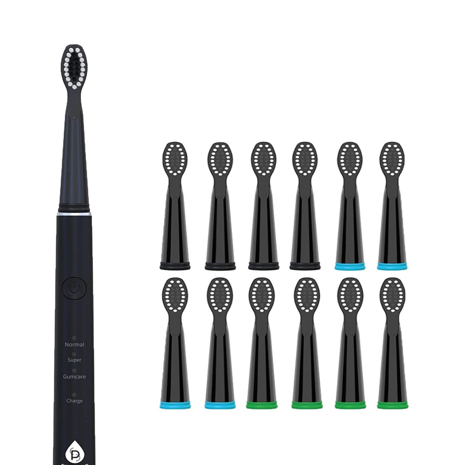 USB Rechargeable Electric toothbrush with 12 Brush Heads-1