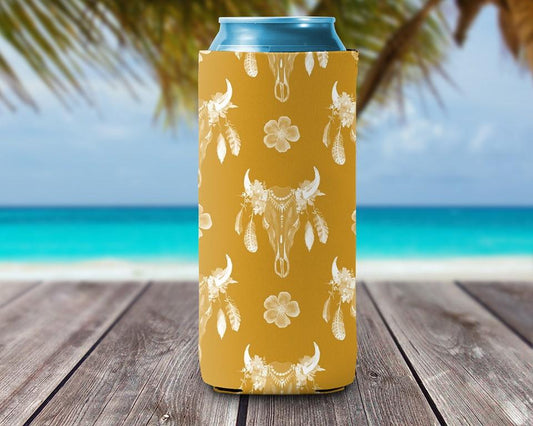 Can Cooler - Boho Skull