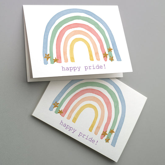 Happy Pride Rainbow Greeting Cards, Set of 24