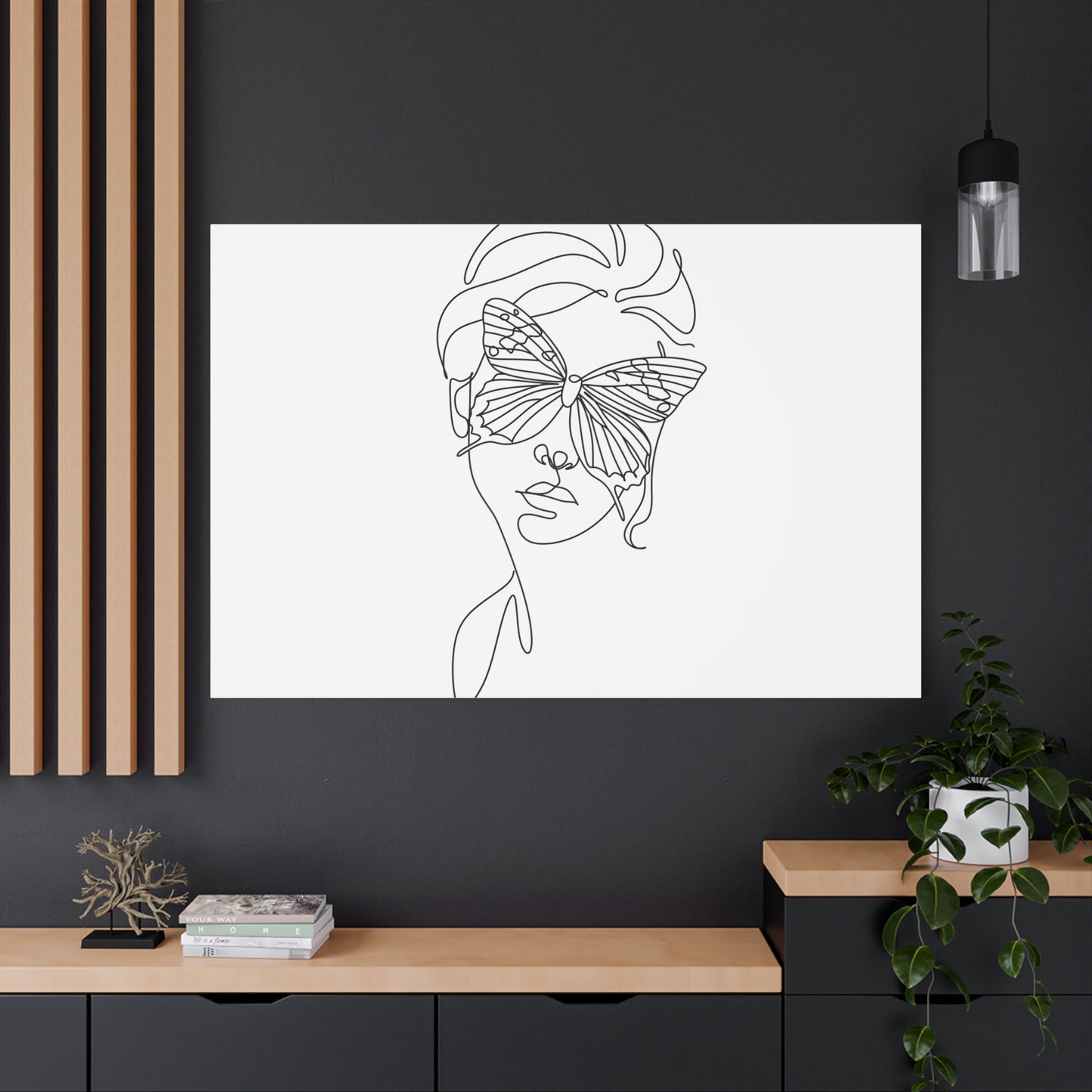 Minimalist Butterfly Canvas Art, Modern Home Decor, Gift for Nature Lovers, Wall Art for Women, Inspirational Wall Art