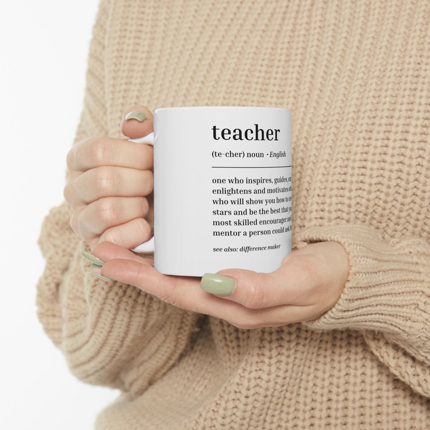 Inspiring Teacher Ceramic Mug | Gift for Educators, Motivational Coffee Cup, Office Decor, Back to School, Teacher Appreciation