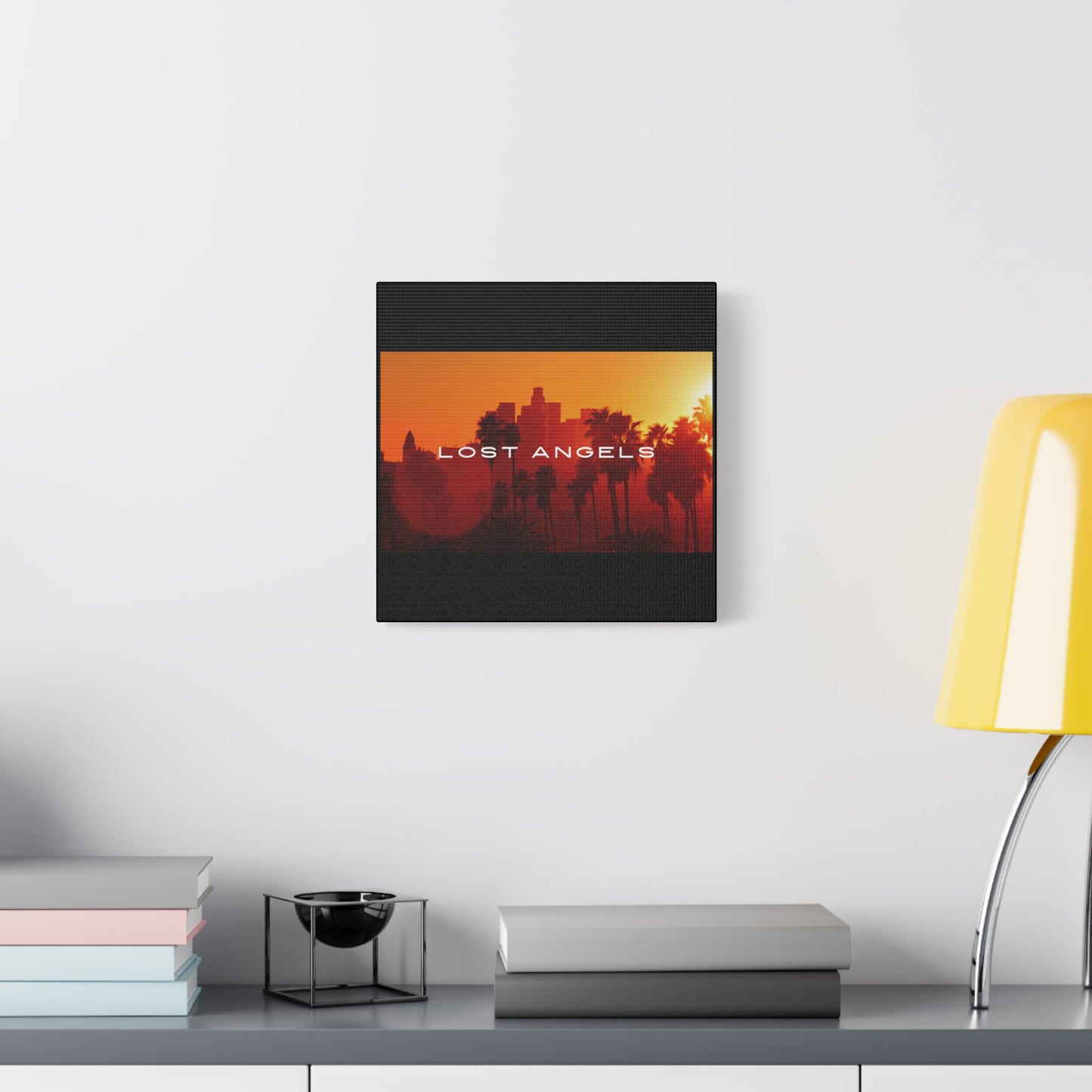 Lost Angels Wall Art Canvas | Sunset Cityscape Print, Home Decor, Gift for Art Lovers, Modern Living Room, California Vibe