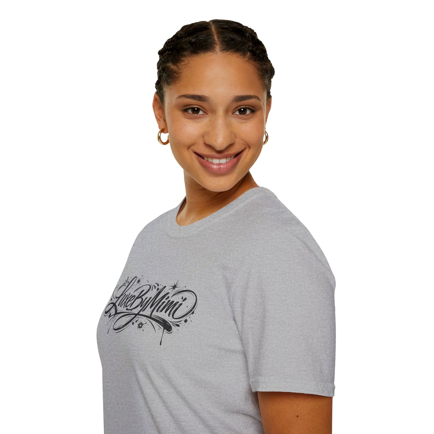 LuxeByMimi Script Tee — Elegant Calligraphy Logo T-Shirt